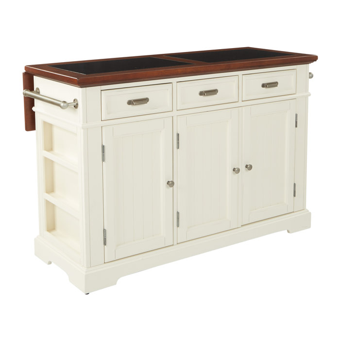 Charlton Home® Bunbury Wood Kitchen Island & Reviews Wayfair